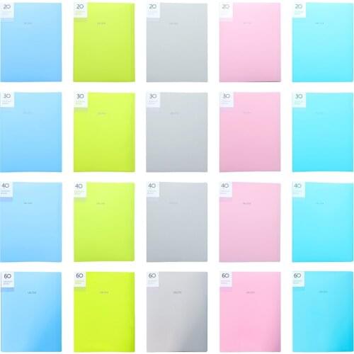 High Quality A4 Display Book 20/30/40/60 Pages Transparent Insert File Folder Document Storage Bag Office School Supplies