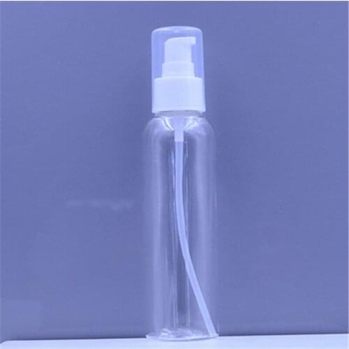 10ps/lot 150ml High Quality round amber clear blue green PET plastic bottle with treatment pump for hair oil refillable bottles