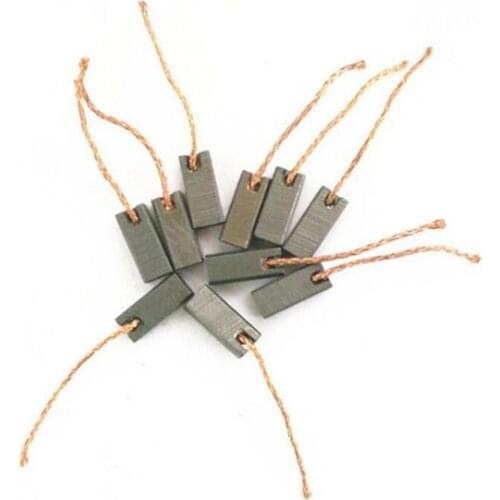 10pcs Wire Leads 7x8x19mm Electric Generator Motor Graphite Carbon Brushes Alternator Power Tool for Generic Electric Motors