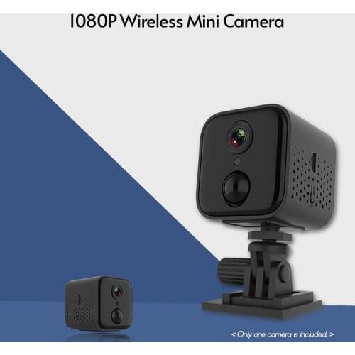 1080P HD Mini Camera Smart WiFi Wireless Security Camera Night Vision PIR Motion Detection with Bracket for Home Security