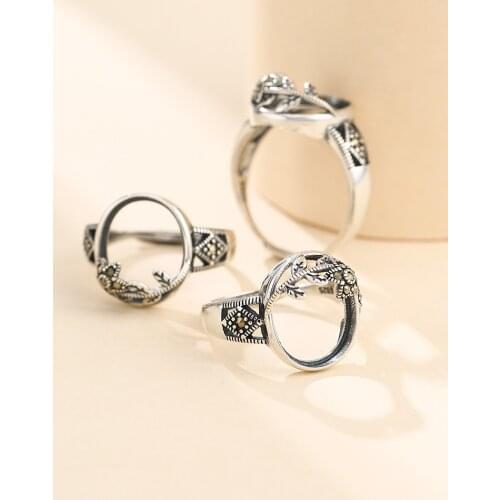 11.5*14.5mm 925 STERLING SILVER women Semi Mount Bases Blanks base blank Pad ring Setting wedding jewelry findings diy A5927