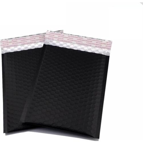30pcs 15x17cm inner13x17cm Black Padded Shipping Envelope Metallic Bubble Mailer Aluminum Foil Gift Bag Packing Wrap pouch bag