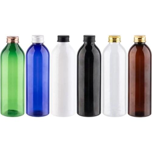 30pcs/lot 250ml Packing Bottle with Aluminum Cap Sample Tools Liquid, Water, Pill, Hydrating Metal Top Cosmetic Containers