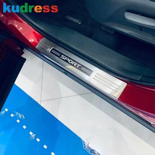 Door Sill Plate Cover Trim For Toyota Highlander Hybrid 2021 2022 Stainless Steel Door Sill Scuff Plate Pedal Car Styling 4pcs
