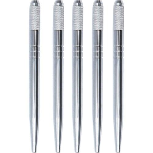 5 Piece Microblading Pens Kit Aluminum Handles For Permanent Makeup Eyebrow Tattoo Professional Microblade Supplies Pen Tool