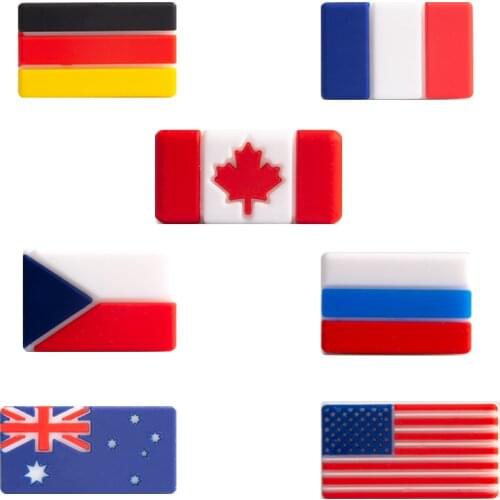 5Pcs National Flag Beads BPA Free Beads DIY Baby Pacifier Chain Food Grade Silicone Teething Toys Newborn Soft Teether For Teeth