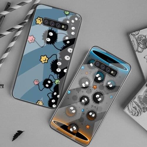 Studio Ghibli Spirited Away Soot Phone Case Tempered Glass For Samsung S20 Plus S7 S8 S9 S10 Plus Note 8 9 10 Plus