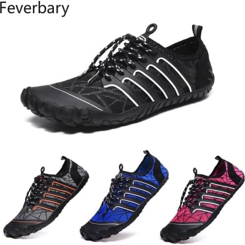 Feverbary Unisex Aqua Water Shoes Beach Quick-Drying Swimming Boots Seaside Slippers Surf Camping Light Sneakers