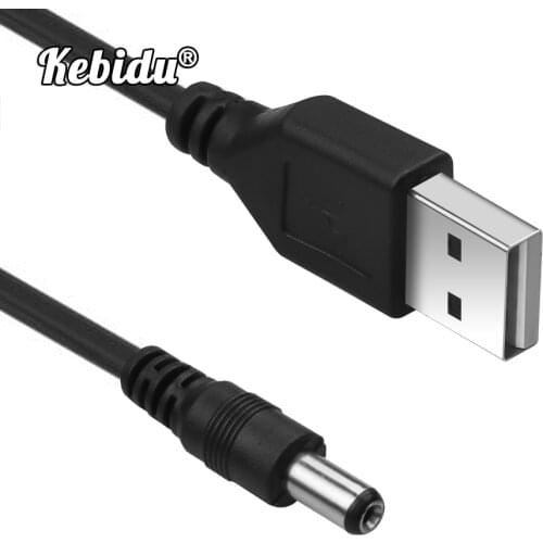 Kebidumei USB Port to to DC 5.5 mm 5V DC Jack Power Cable Connector Supply Charger Adapter Cord For MP3/MP4 Player
