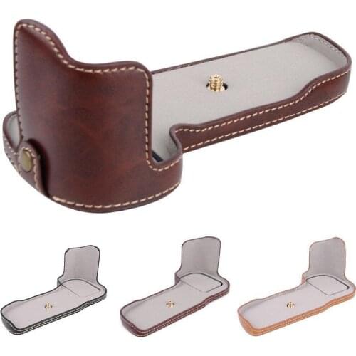 Leather Camera Case Base Half Cover For Canon EOS 5D Mark III IV 5D3 5D4 New Body Bottom Shell