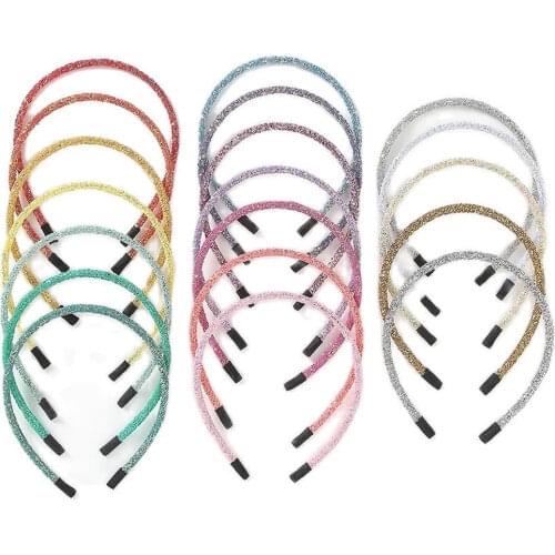 INS Top Selling Chunky Glitter Headband 8 Colors Baby Girls Children Kids Glitter Headband Hair Accessories