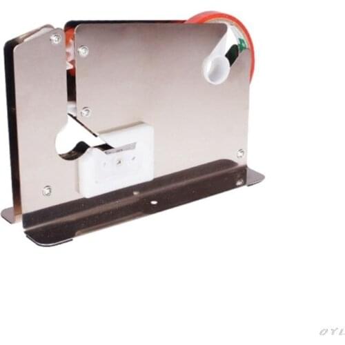 Stainless Steel Supermarket Bag Sealing Machine Food Packaging Fruit Shop Packer Portable Tape Cutter Dispenser l29k