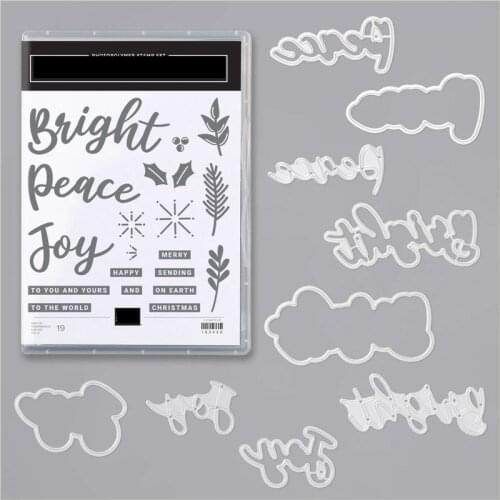 Joy Metal Cutting Dies and Stamps for DIY Scrapbooking Die Cuts Greeting Card Decor Embossing Folder Cut