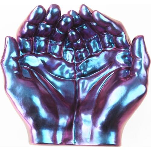 Reusable Crystal Epoxy Resin Mold Transparent Silicone Mold Two Hand Storage Ashtray Mold Jewelry Storage Box Mould