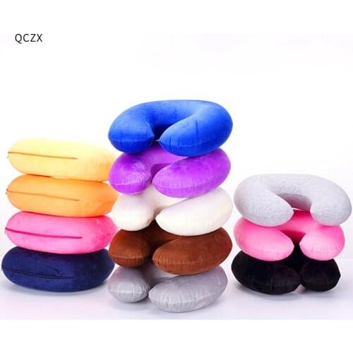QCZX Travel U-shaped pillow Inflatable Neck Pillow Inflatable U Shaped Travel Pillow Car Head Neck Rest Air Cushion for D40