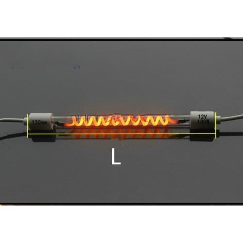 Carbon fiber heater Electric heating tube 12V/24V/48V Low piezoelectric heat pipe infrared heating tube Suitable for air heating