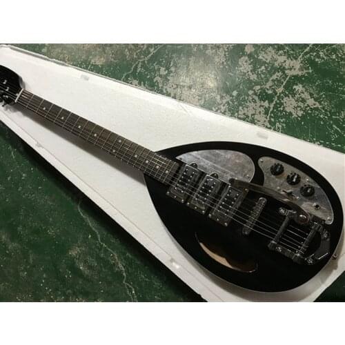 New arrival ! Factory custom Black body Electric Guitar with Mirror Pickguard,Rosewood Fingerboard,Provide customized service