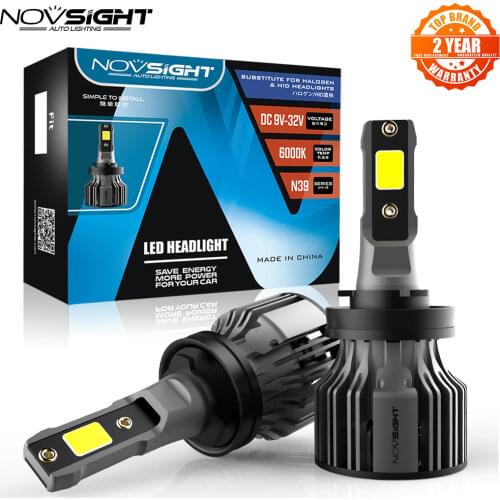 NOVSIGHT H11 Led Fog Light Bulbs H8 H9 9005 HB3 9006 HB4 Bulb 1:1 Minis Size Design 72W 10000LM 6000K Plug and Play Fog Lamp