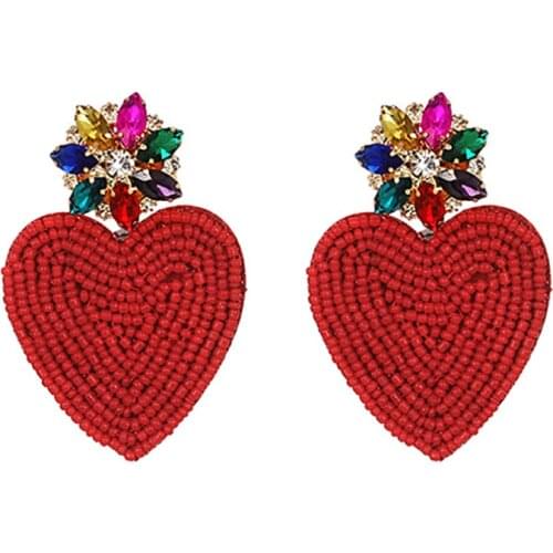 ZHINI New Dangle Earring Statement Jewelry Elegance Handmade Color Crystal Earrings for Women Boho Vintage Wedding Jewelry Gift