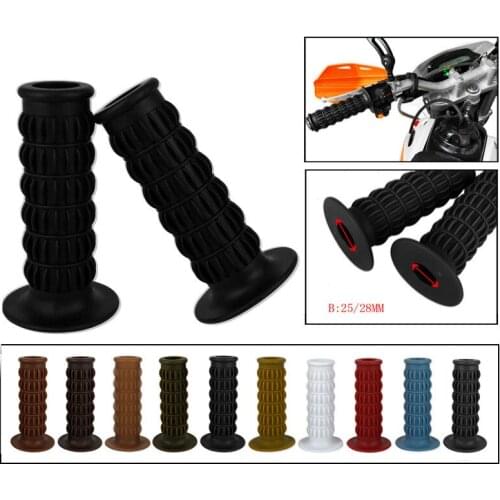 Pair 1'' 25mm Grips Motorcycle Handlebar Hand Grip and Bar Ends Universal For Drag Racing Dual Sport Bike Cruiser Bobber Chopper