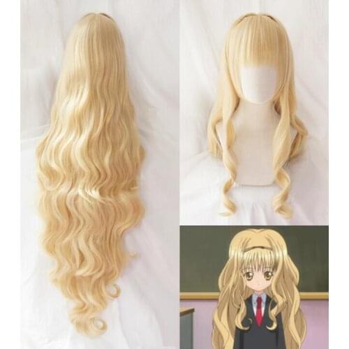 Anime 110cm Mashiro Rima Cosplay Wig Long Kinky Curly Shugo Chara ! Doki Party Anime Synthetic Hair Halloween + Wig Cap