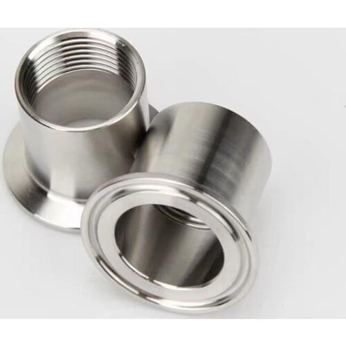 1/8”1/4“ 1/2" 3/4” 1” 1-1/4” 2" Adapters for Heater Sanitary Stainless Steel 304 Female Threaded Ferrule Pipe Fittings Tri-Clamp
