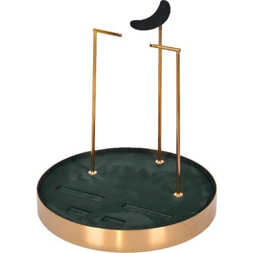 Jewelry Display Props Metal Round Watch Pallet Live Room Jewelry Display Tray Ring Earring Display Stand Jewelry Box
