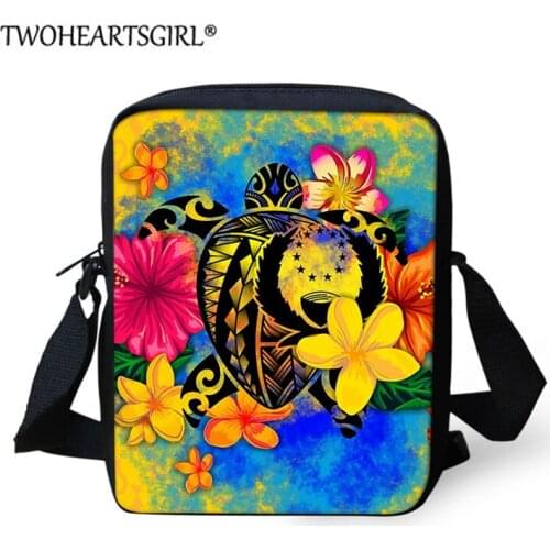 Pohnpei Polynesian Turtle Printed Women Handbag Shoulder Bag School Crossbody Bag Teenagers Girls Student Messenger Bags Bolsa