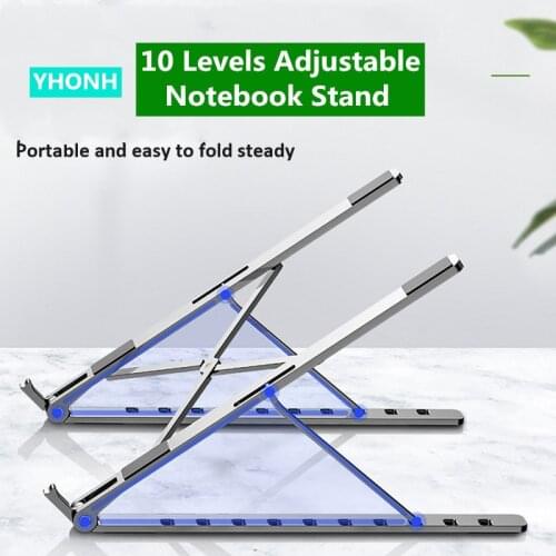 Portable Laptop Stand Holder For Macbook Pro Air X Style Adjustable Foldable Aluminum Desktop Notebook laptop Holder Desk Stand