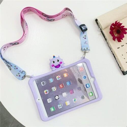 Silicone Shockproof Case For Lenovo Tab P11 J606F 11inch Stand Capa Funda For Tab P11 TB-J606F/N/L Tablet Case+ shoulder strap