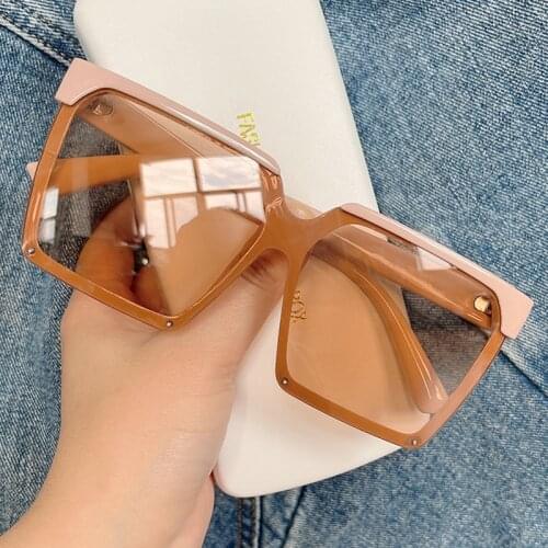 Pink Clear Glasses Women Vintage Square Sunglasses Ladies Summer Shades Newest Elegant Brand Designer Ltaly Sun Glasses Female