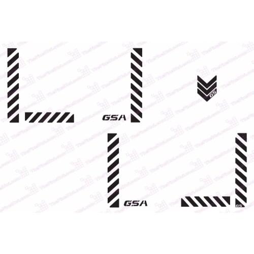 GSA Adventure Motorcycle Reflective Decal Kit "Long Chevrons" for Touratech Panniers