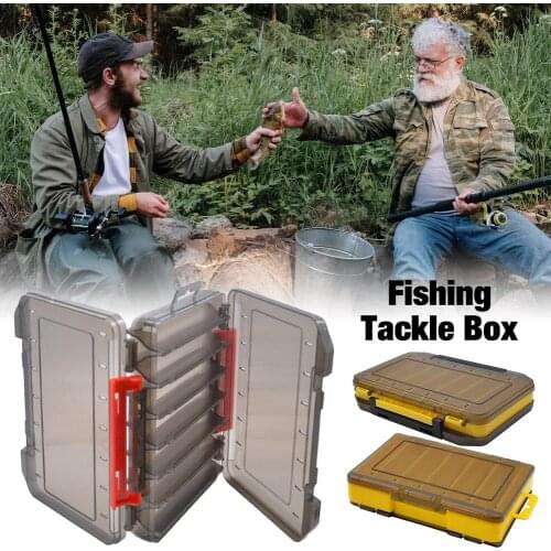 Convenient Sided Fishing Tackle Box 14 Compartments Bait Lure Hook Storage Box Fishing Accessories ABS Storage Case