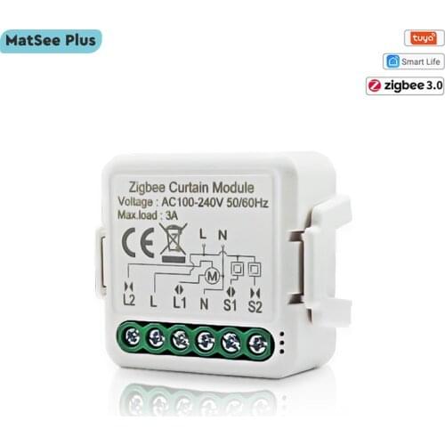 Tuya ZigBee Smart Curtain Switch Module For Electric Blinds Roller Shutter Motor Timer Voice Control With Alexa Google Home