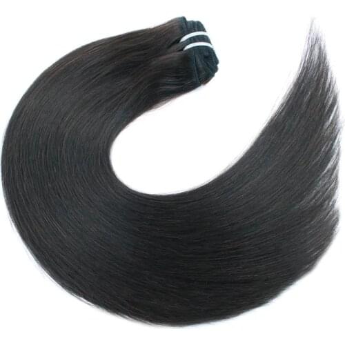 Kayla HAIR 7 Clips Human Hair Long Straight Clip In Hair Extensions False Hair Black Hair Pieces for Women