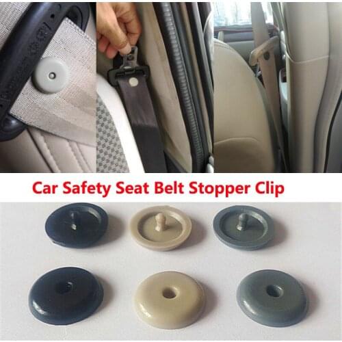 Youwinme Car Safety Seat Belt Stopper Clip Auto Spacing Limit Buckle Clip Retainer Safety Seatbelt Stop Button