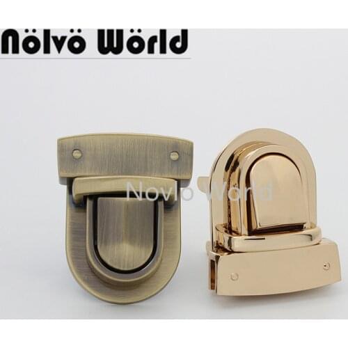 2-10 pieces 5 colors 42x33mm Duck Tongue Bag Lock Metal Side Release Buckles Handbag Metal Turn Lock Snap Clasps Closure DIY