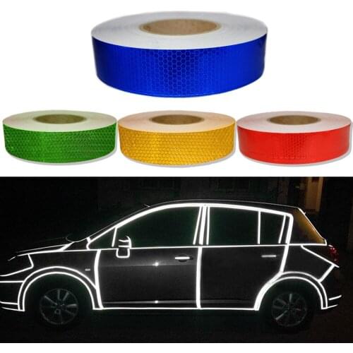 4cm*48m/25m Car Reflective Stickers Warning Strip Reflective Truck Auto supplies Night Driving Safety Secure Conspicuity Sticker