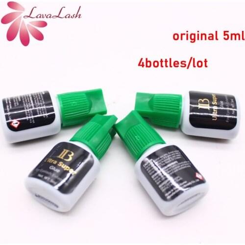 Original I-beauty Glue 4 bottles/lot IB Ultra super Glue 2 sec Fast Drying Individual Eyelash Extensions Glue green cap 5ml