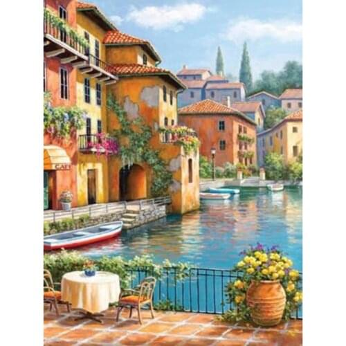 5D DIY Diamond Painting Square/Round Diamond Landscape Painting Seascape Picture Cross Stitch Embroidery Decoration Craft WG3105