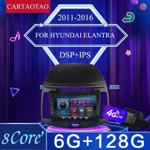 2 din RAM 6G+ROM 128G Android 10 Car video Multimedia Player GPS Navigation For Hyundai Elantra Car Radio 2011 2012-2016 CAM