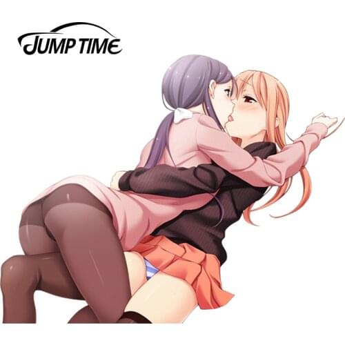 JumpTime 13cm x10.2cm Car Styling Sexy Gay Beauty Anime Sono Hanabira ni Kuchizuke o JDM Window Decal 3D Car Sticker Accessories