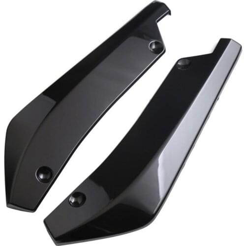 2Pcs Car Universal Rear Bumper Spoiler Canards Diffuser Car Side Fin Scratch Protector Black Rear Lip Wrap Angle Splitters Parts
