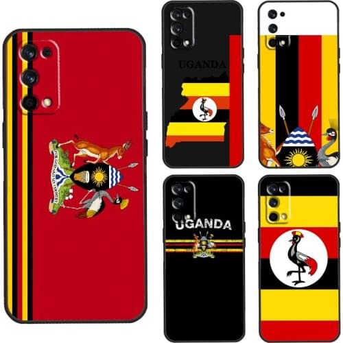 Uganda Flag Coat Of Arms Case For Realme C3 C11 C15 GT Neo Q3 6 7 8 Pro Cover For OnePlus 8 Pro 8T Nord 9 Pro Shell