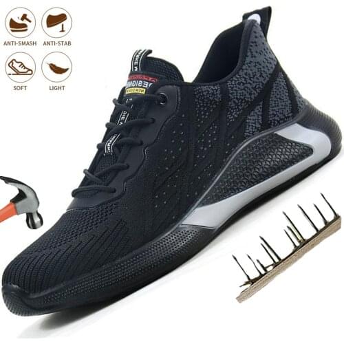 Indestructible Sneakers Work Shoes Mens Safety Shoes Steel Toe Cap Work Boot Anti Puncture Comfort Outdoor Protection Shoes