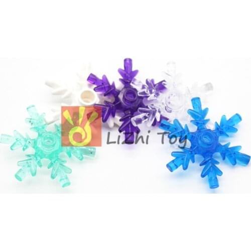 MOC Bricks 42409 Belville Ice Crystal (Snowflake) 4 x 4 DIY Enlighten Block Bricks Compatible with Assembles Particles