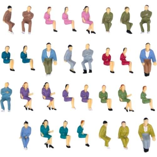 50pcs 1:50 Scale Miniature People Model Figurines for HO O Gauge Model Train Diorama Scenery DIY Accessories