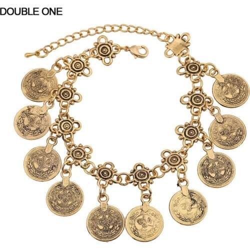 Fashion Coin Charm Boho Bracelets Women Statement Bracelets Bangles Femme Gypsy Maxi Vintage Jewelry