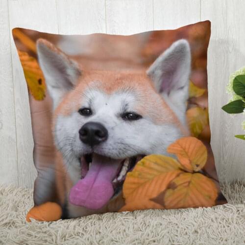 Pillow Cover Akita Dogs Customize Pillow Case Modern Home Decorative Pillowcase For Living Room 45X45cm,40X40cm A2020.4.29