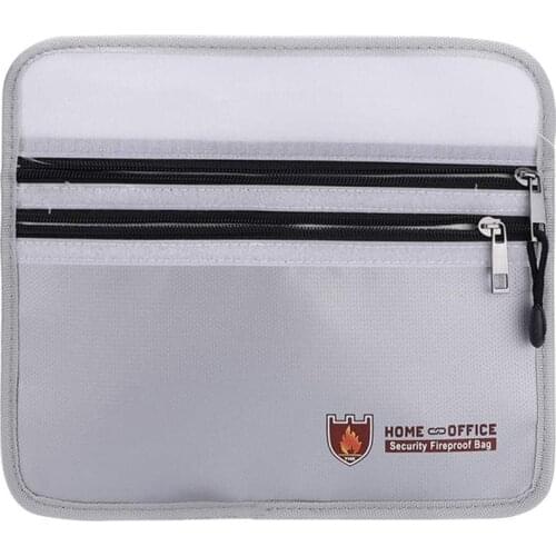 Fireproof Document Bags Fiberglass Protective Bag Fireproof Safe Document Storage for Home Passport Cash Bills